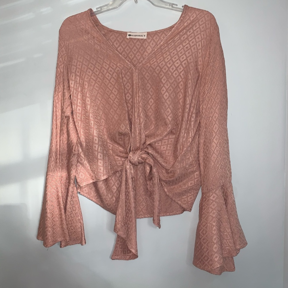 The Impeccable Pig Flare Long Sleeve Tie Top